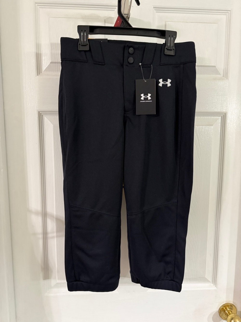 Under Armour Women’s Black Softball Utility Pants with White Logo